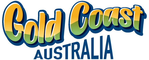 Gold Coast Australia text for banner and poster design © blueringmedia