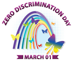 Zero discrimination day banner design