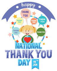 Happy National Thank You Day Banner