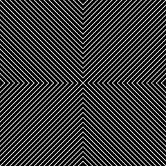 White cross lines fabric pattern on black background vector. X alphabet letter diagonal stripes seamless pattern. Wall and floor ceramic tiles.
