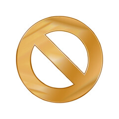 Gold Colored Metal Chrome web icon cancel.