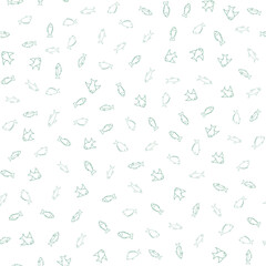 Fish Seamless Pattern Background. Vector illustration backdrop.