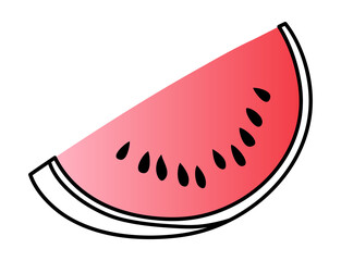 Watermelon doodle vector