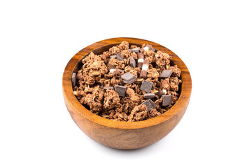 muesli with pieces of chocolate