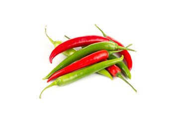 fresh green and red chili pepper