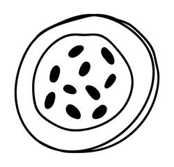 Fruit doodle element vector