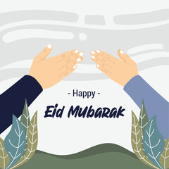 Muslim greeting hand gesture illustration vector