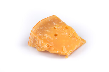 Piece of old hard cheese