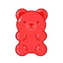 Jelly bears fruit gummy. Character Illustrator vector design.