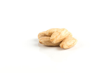 blanch almond on white