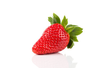 Red ripe strawberry fruits