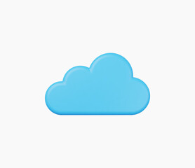 Fototapeta premium 3d Realistic Cloud icon vector illustration