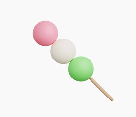 3d Realistic Dango Icon vector illustrations