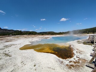 hot springs ang geyser colorful