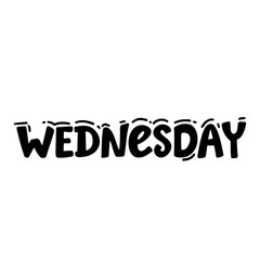 hello wednesday hand drawn design vector art