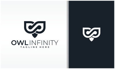 Owl Face Infinity Logo