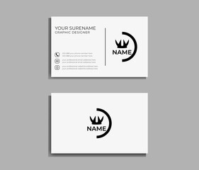 business card template, Double-sided creative Professional modern simple unique blue minimalist gold elegant vector blank vertical and clean business card design print template.