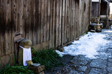 なごり雪と地蔵