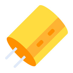 Capacitor Flat Multicolor Icon