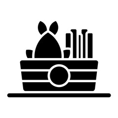 Fish and Chips Glyph Icon