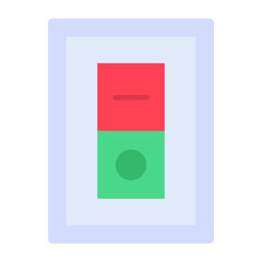 On Off Switch Flat Multicolor Icon