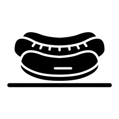 Hot Dog Glyph Icon