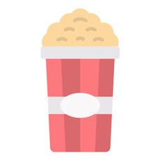 Popcorn Flat Multicolor Icon