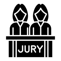 Juror Female Glyph Icon