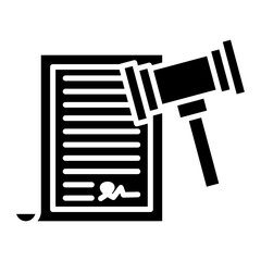 Lawsuit Glyph Icon