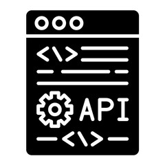 Application Programming Interface Glyph Icon