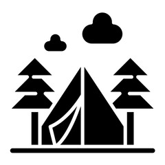 Campground Glyph Icon