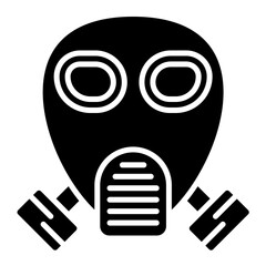 Gas Mask Glyph Icon