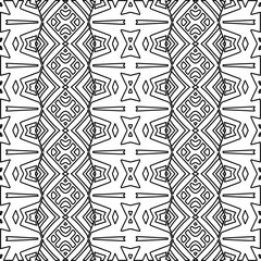  Monochrome ornamental texture with smooth linear shapes, zigzag lines, lace pattern.Abstract geometric black and white pattern for web page, textures, card, poster, fabric, textile.