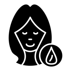 Oily Skin Glyph Icon