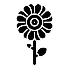 Flowers Glyph Icon