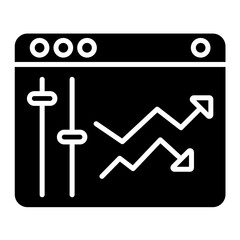 Online Trading Glyph Icon