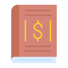 Accounting Book Flat Multicolor Icon