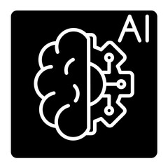 Artificial Intelligence Glyph Icon