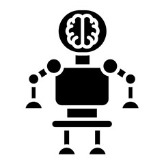 Cyborg Glyph Icon