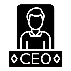 CEO Glyph Icon
