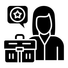 Career Expert Glyph Icon