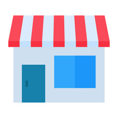 Shop Flat Multicolor Icon