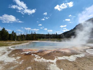 hot springs ang geyser colorful