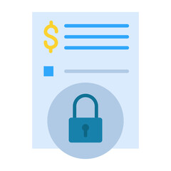 Document Security Flat Multicolor Icon
