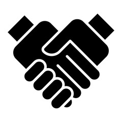 Handshake Glyph Icon