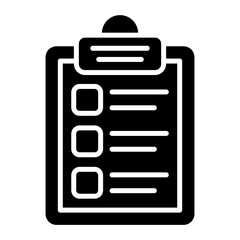 Checklist Glyph Icon