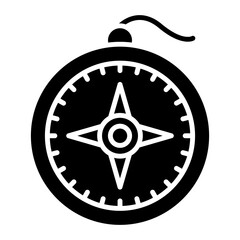 Compass Glyph Icon