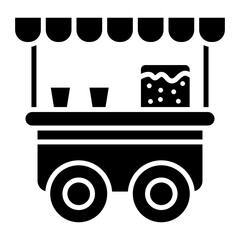 Popcorn Stall Glyph Icon