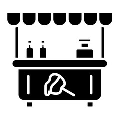 Toffee Apple Stall Glyph Icon