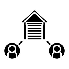 Consumer Direct Logistics Glyph Icon